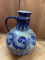 Prachtige grote westerwald duitse vaas blauw/wit/grijs, Antiek en Kunst, Antiek | Vazen, Ophalen of Verzenden
