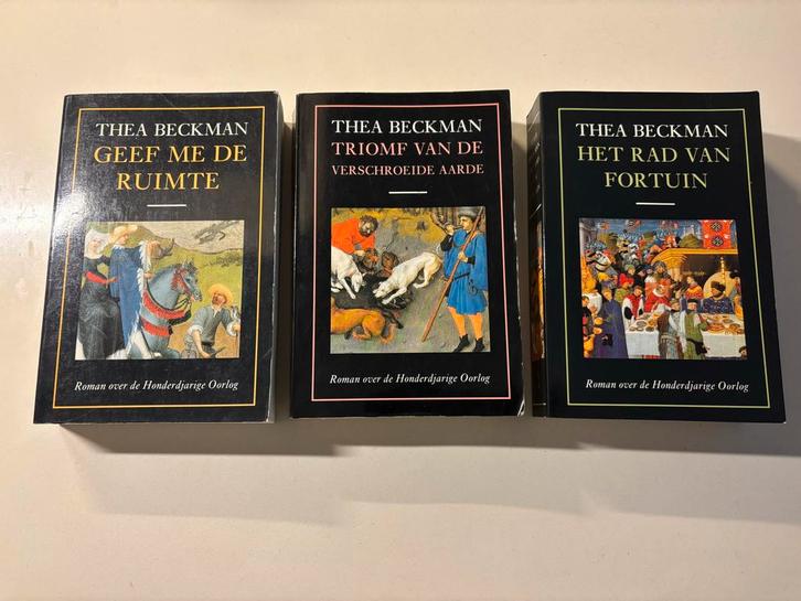 Thea Beckman - Trilogie Honderdjarige Oorlog 3 boeken set!, Boeken, Romans, Zo goed als nieuw, Nederland, Ophalen of Verzenden