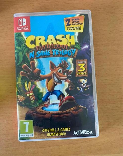 Crash bandicoot n’sane trillogy, Spelcomputers en Games, Games | Nintendo Switch, Zo goed als nieuw, Avontuur en Actie, 1 speler