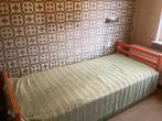 Vintage Oranje Bed - 190x80 cm, Ophalen, Gebruikt, Eenpersoons, 190 cm of minder