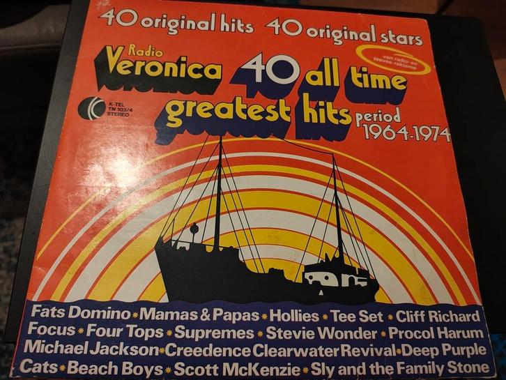 Radio Veronica Greatest Hits 1964-1974 LP, Cd's en Dvd's, Vinyl | Verzamelalbums, Gebruikt, Pop, 12 inch, Ophalen of Verzenden