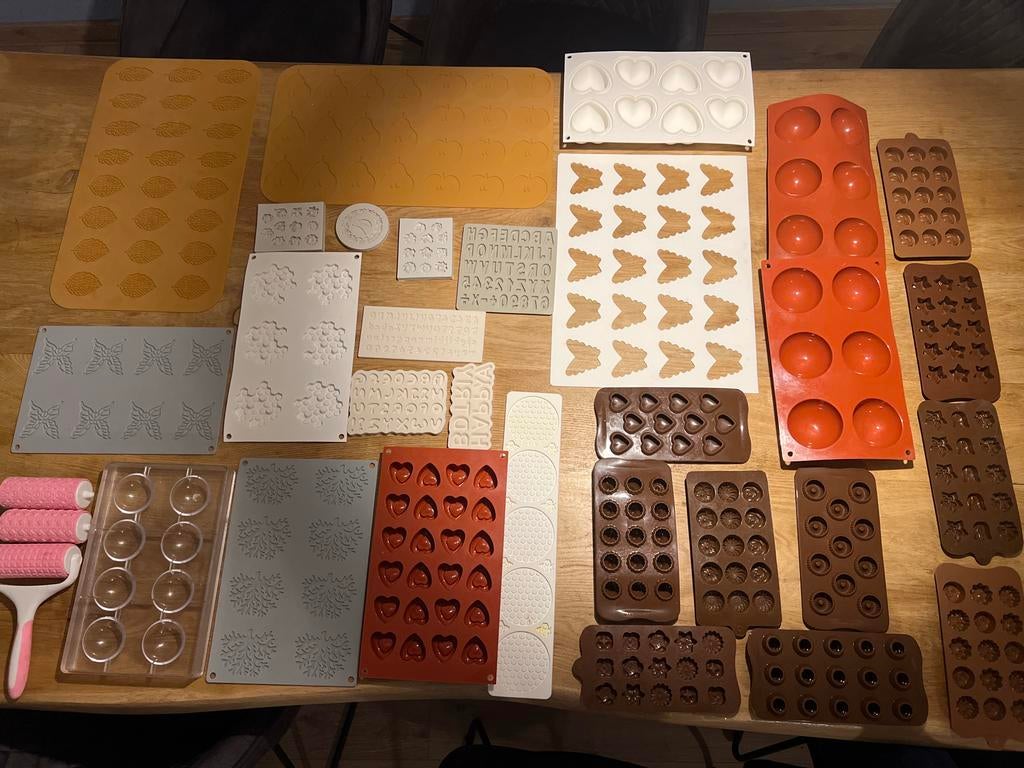 Chocolade siliconen Vormen 30 stuks, Ophalen of Verzenden, Gebruikt