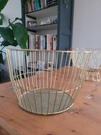 Gouden draadmand, Ophalen of Verzenden, Zo goed als nieuw, Rond, Overige materialen