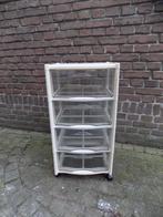 Curver ladekastje kunststof met 4 laden en zwenkwielen, Ophalen of Verzenden, Gebruikt