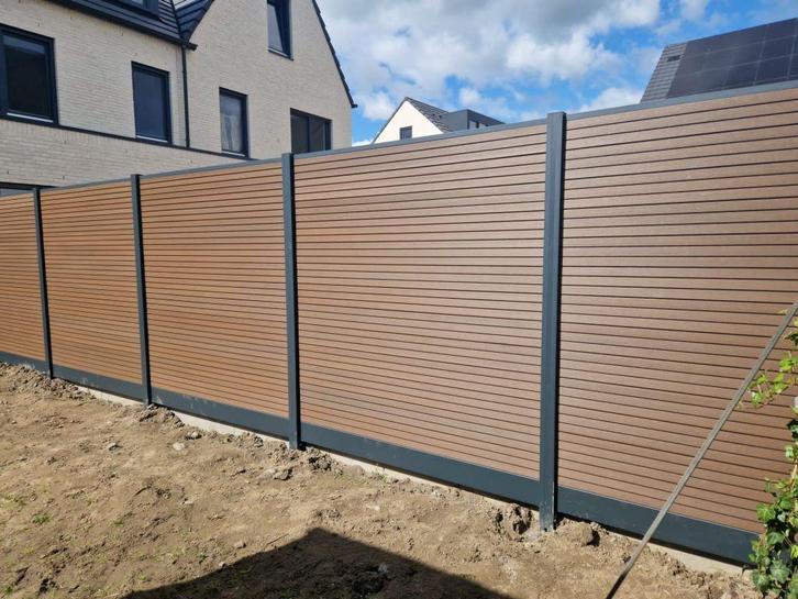 Composiet schuttingen plaatsen? —WINTERACTIE—, Tuin en Terras, Schuttingen, Nieuw, Kunststof, 1 tot 2 meter, 3 tot 6 meter, Ophalen of Verzenden