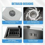 Zwarte Spoelbak - Gootsteen, Niet ingevuld, Verzenden, Zwart, Niet ingevuld