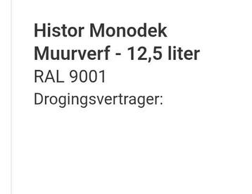 Histor monodek ral 9001 12,5 liter nieuw in doos beschikbaar voor biedingen