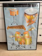 Slaginstrumenten Poster Schoolplaat, Ophalen of Verzenden, Overige thema's