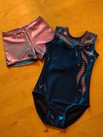 Turnpakje+broekje mt 128/134 nieuw handwerk, Sport en Fitness, Blauw, Nieuw, Turnpak(je), Kindermaat 122 t/m 140
