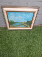 2 schilderstukken met mooie lijsten., Antiek en Kunst, Kunst | Schilderijen | Klassiek, Ophalen