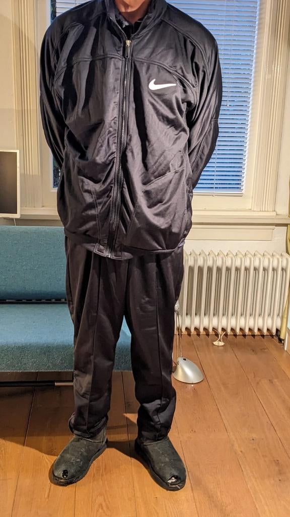 Vintage Nike Big Swoosh Tracksuit XL, Zwart, Nike, Maat 56/58 (XL), Ophalen of Verzenden