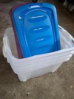 Plastic opbergbakken met deksel, Ophalen, Gebruikt, 50 tot 75 cm, Bak of Kist