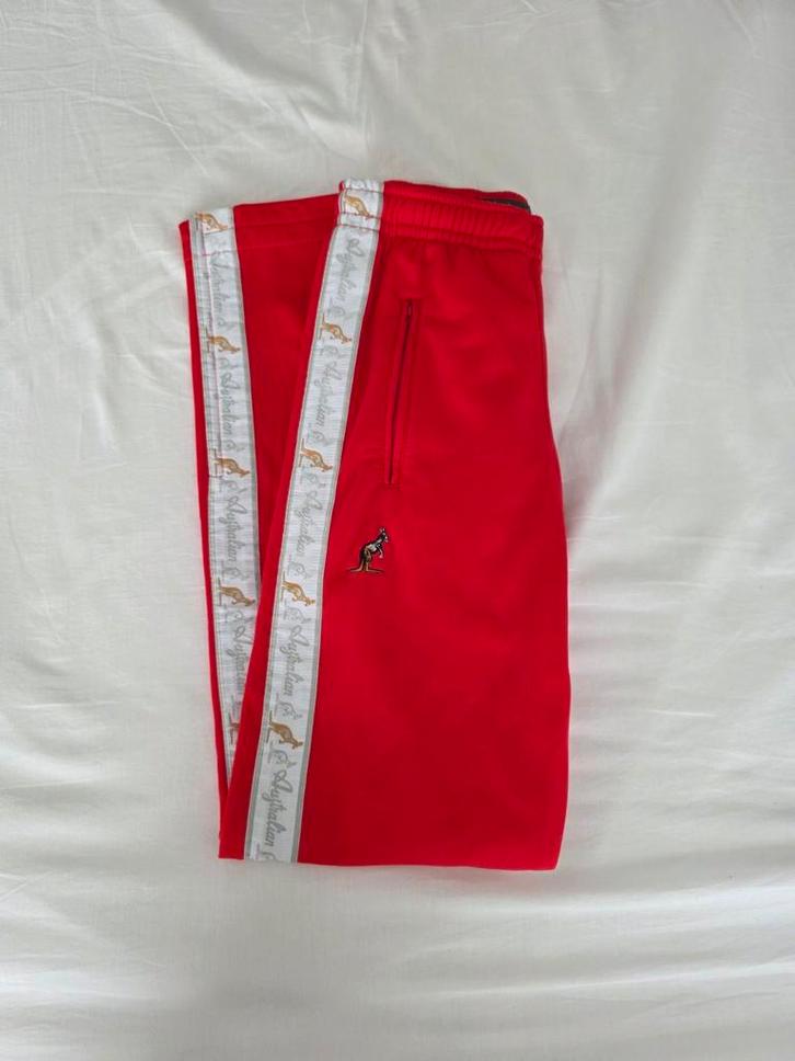 Rode Australian broek acetate bies 38 (4XS), Kleding | Heren, Sportkleding, Zo goed als nieuw, Algemeen, Maat 46 (S) of kleiner