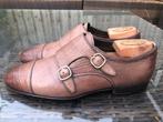 Santoni double-monk loafers model 14851 maat 7 UK/41 EU, Kleding | Heren, Schoenen, Gedragen, Ophalen of Verzenden, Bruin, Santoni