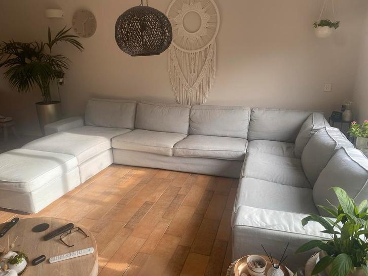 Hoezen IKEA Kivik Hoekbank + Hocker - Orsta Grijs, Huis en Inrichting, Banken | Bankstellen, Gebruikt, Hoekbank, Vierpersoons of meer