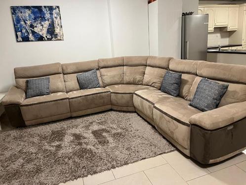 bankstel ( Luxe Hoekbank met 2 Relaxfuncties - Microvezel ), Huis en Inrichting, Banken | Bankstellen, Gebruikt, Hoekbank, Vierpersoons of meer
