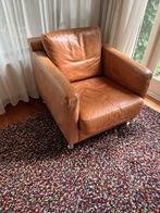 TEAB Topform bank en twee stoelen leder bruin en taupe, Huis en Inrichting, Banken | Sofa's en Chaises Longues, Ophalen, Driepersoons