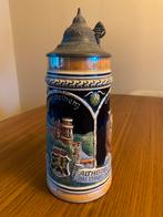 Vintage Heidelberg Bierpul met Tinnen Deksel - Duitsland, Ophalen of Verzenden
