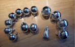 * Mooie vintage kerstballen zilver met zilverkleur decoratie, Diversen, Kerst, Ophalen of Verzenden, Gebruikt