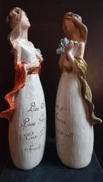 Set van twee Vintage keramisch aardewerk vrouwen beelden, Ophalen of Verzenden