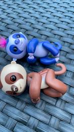 2 aapjes fingerling fingerlings paars bruin zgan, Ophalen of Verzenden, Zo goed als nieuw, Jongen of Meisje