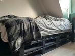 Palletbed met lattenbodem, Ophalen, 90 cm, Eenpersoons, Zwart