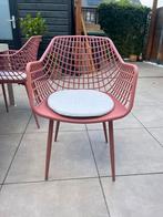 Eettafel stoelen tuin 4x terracotta kleur, Tuin en Terras, Tuinstoelen, Ophalen of Verzenden, Zo goed als nieuw, Wicker