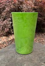 Bloempot half rond gemarmerd groen 49cm, Ophalen, Nieuw, Rond, Kunststof