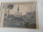 Houtsnede gesigneerd WOK Nieuwenkamp, Ophalen of Verzenden