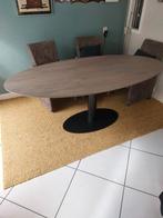 Ovale eettafel 200 x 100 cm, afgeschuind., Huis en Inrichting, Tafels | Eettafels, Ophalen, 100 tot 150 cm, 200 cm of meer, Zo goed als nieuw