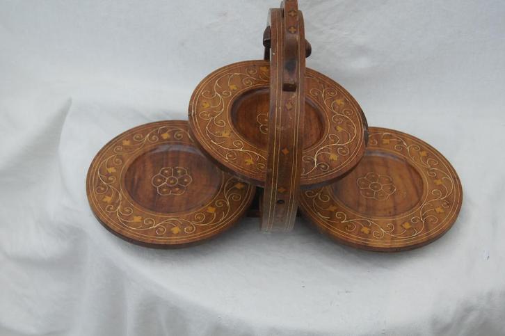 Etagere ( Hout ingelegd, Antiek en Kunst, Kunst | Beelden en Houtsnijwerken, Ophalen of Verzenden