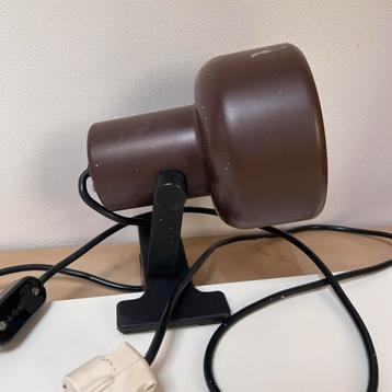 Retro Clip Tafel Lamp Bruin beschikbaar voor biedingen