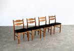 brutalist eetkamerstoelen | vintage stoelen | jaren 60 | (5), Gebruikt, Bruin, ., Hout