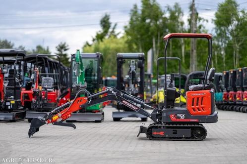 Minigraafmachine Kingway REX 10, 3 bakken, met zwenkarm, Zakelijke goederen, Machines en Bouw | Kranen en Graafmachines, Graafmachine