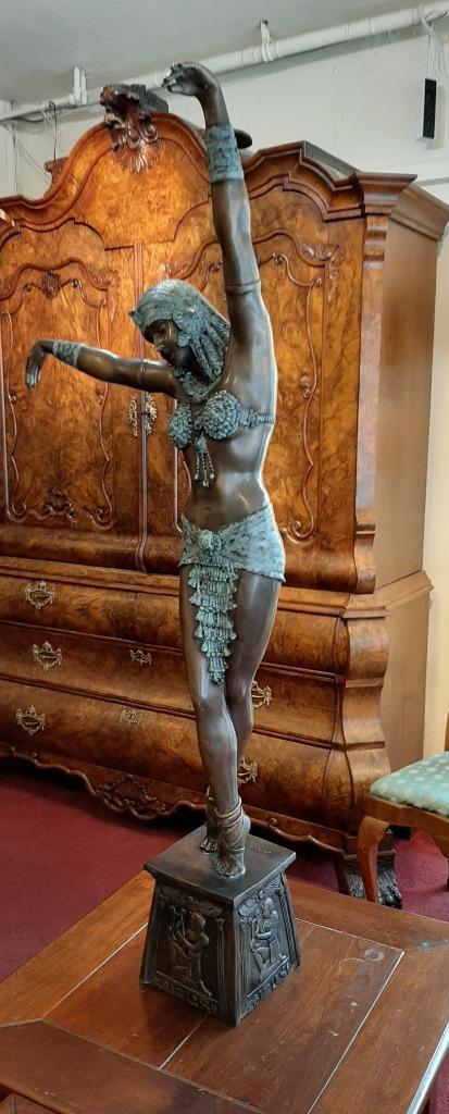 bronzen beeld Egyptische danseres, Antiek en Kunst, Kunst | Beelden en Houtsnijwerken, Verzenden