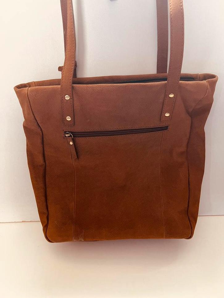 Burkely cognac leren shopper, Sieraden, Tassen en Uiterlijk, Tassen | Damestassen, Zo goed als nieuw, Shopper, Bruin, Ophalen of Verzenden