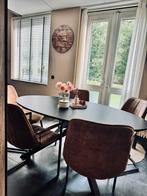 Complete eethoek met 6 stoelen, Ophalen, Zo goed als nieuw, 4 tot 6 stoelen, Niels