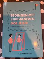 Beginnen met leidinggeven - Sonja van Beveren, Ophalen of Verzenden, Zo goed als nieuw