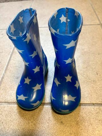 Hema regenlaarzen, maat:20, blauw met witte sterren beschikbaar voor biedingen