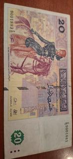 Gebruikt bankbiljet uit Tunesië 20 Dinar van 1992, Postzegels en Munten, Bankbiljetten | Afrika, Ophalen of Verzenden, Overige landen