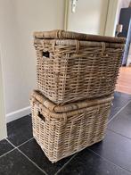 Rieten manden, Huis en Inrichting, Woonaccessoires | Schalen en Manden, Ophalen, Mand, Zo goed als nieuw, Riet