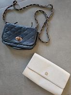 2 handtassen (zwart en grijs), Sieraden, Tassen en Uiterlijk, Ophalen of Verzenden, Gebruikt, Zwart, Schoudertasje