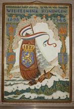 Fraai Wandbord met relief, Porc Fles, Wilhelmina Koningin, Antiek en Kunst, Ophalen of Verzenden