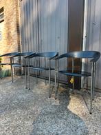 Vintage eetkamerstoelen 4x arrben italie 1970, D, Gebruikt, Zwart, Vintage