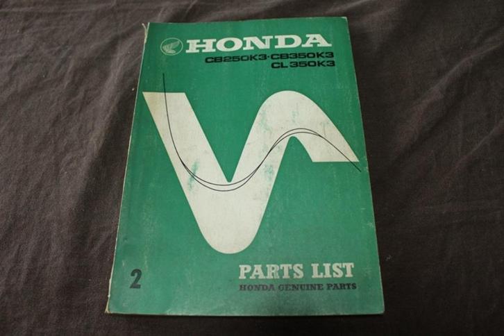 Honda CB250 CL350 K3 1971 motorcycle parts list CB 350 twin, Motoren, Handleidingen en Instructieboekjes, Honda, Ophalen of Verzenden