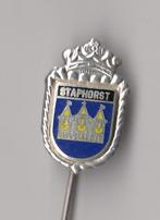 Staphorst emaille Stadswapen speldje, Verzamelen, Speldjes, Pins en Buttons, Gebruikt, Niet vindbaar, Niet vindbaar, Speldje of Pin