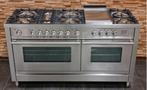 🔥Luxe Fornuis Boretti 150 cm rvs 8 pits Frytop 2 ovens, 60 cm of meer, 5 kookzones of meer, Vrijstaand, 90 tot 95 cm