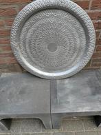 Metalen dienblad, Ophalen, Zo goed als nieuw, Rond, Metaal