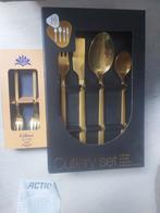 Nieuwe Gouden Bestekset - 16 delig, Ophalen of Verzenden, Nieuw, Rvs of Chroom, Bestekset