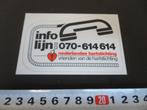 sticker info lijn nederlandse hartstichting / vrienden van, Verzamelen, Ophalen, Zo goed als nieuw, Bedrijf of Vereniging